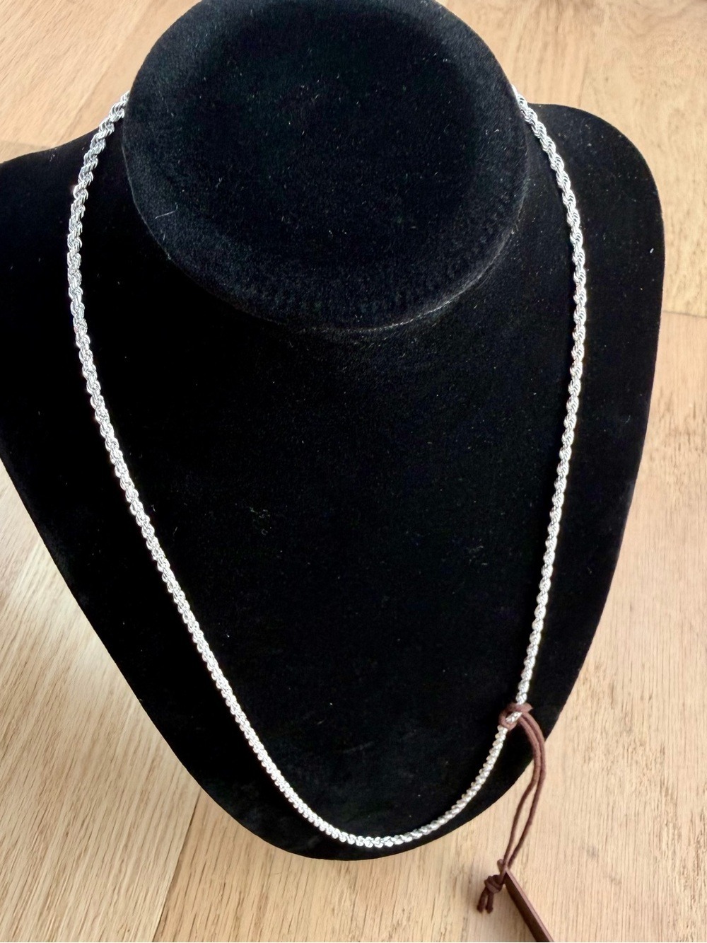 Diamond Cut Italian Rope Chain Necklace - Sterling Silver/ Rhodium plated 22”